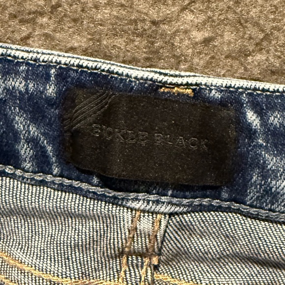 Buckle Black Jeans Womens 30x28 blue Fit 53 Cropped Straight fray hem Mid Rise - Picture 9 of 12